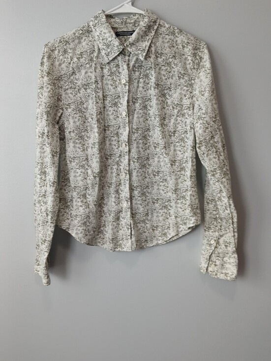 American Eagle Outfitters Tops - American Eagle Watercolor Nature Print Button Down Shirt Womens XS